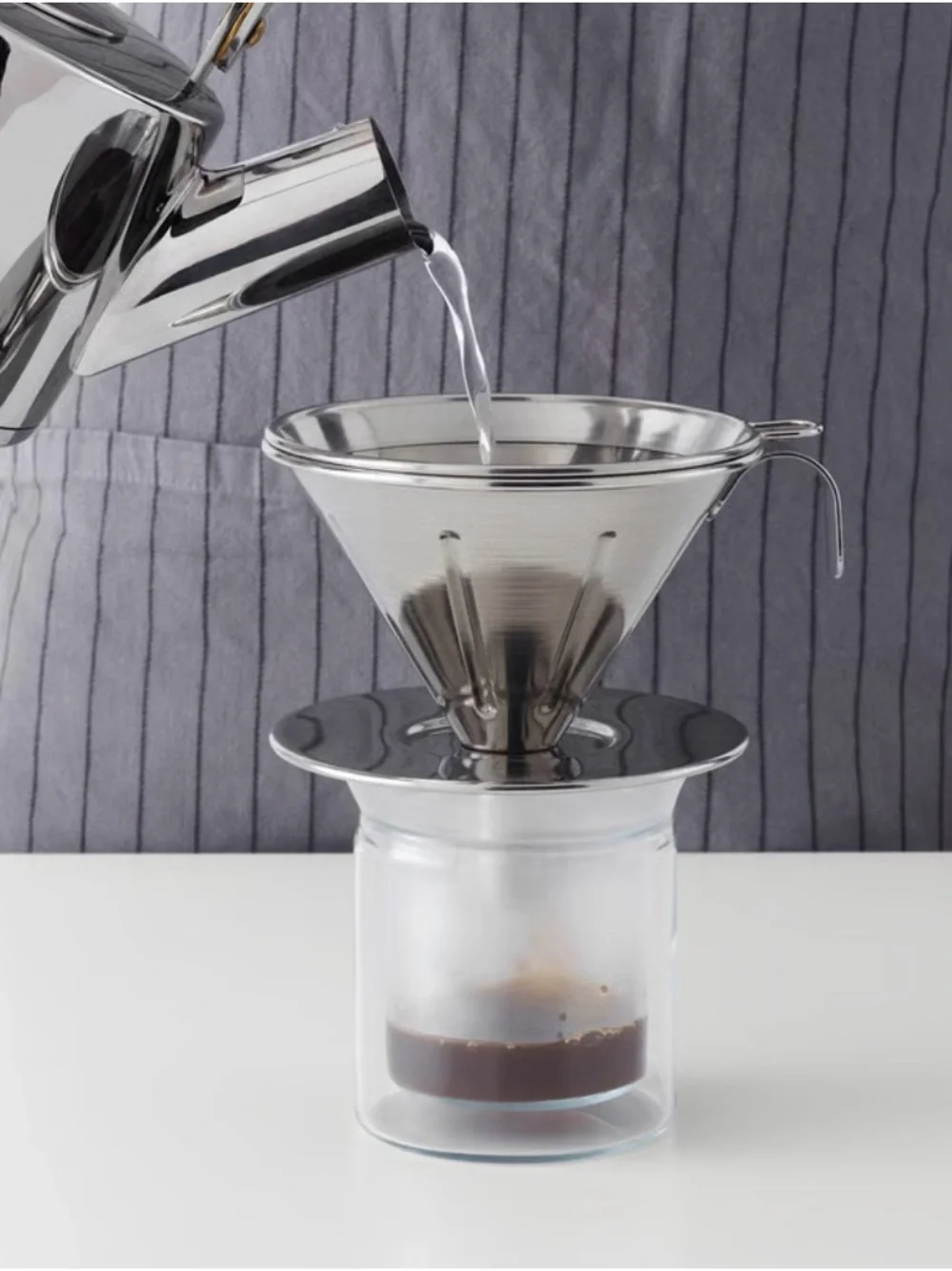IKEA ÖVERST Metal Coffee Filter Stainless Steel  903.602.34 NWT